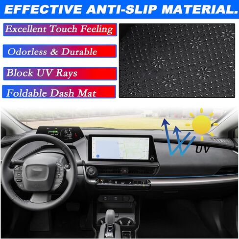 غطاء حصيرة DASH COVER INTORIOR DANDORCTORTATE PAD متوافق مع Toyota Prius 60 Hatchback 2023 2024 2025 UP Dashboard MAT COVERSORIES in Saudi Arabia