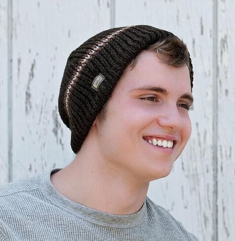 icebox knitting dohm Classic Stripe Winter Wool Hat قبعة جمجمة للرجال والنساء in Kuwait