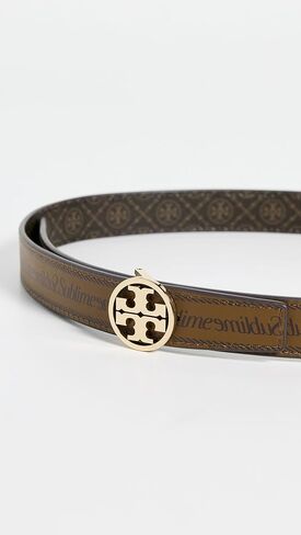 Tory Burch Women's T Monogram Coated Canvas Miller Belt in Saudi Arabia