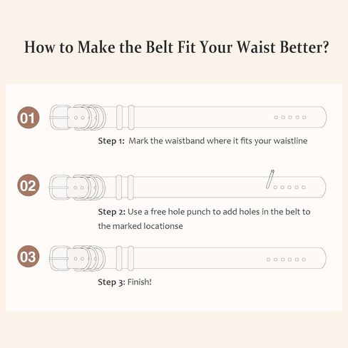 AWAYTR Women Leather Punk Waist Belt - Black PU Leather Adjustable Ladies Belts with Gold and Silver Buckle in Saudi Arabia