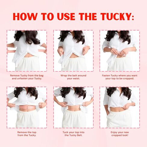 Tucky مرنة قابلة للتعديل حزام غير مرئي غير مرئي للنساء والرجال والمراهقين على الفور سترات سترات ، قمصان ، مطاطية مجانية in Kuwait