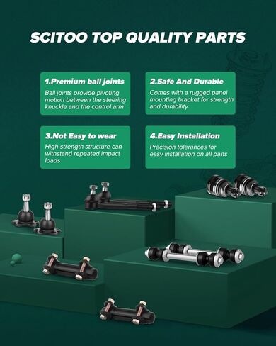 مجموعة التعليق 8-PC FIT 2011-2012 لـ Hyundai Sonata لـ Kia Optima Outner Tie Inner Rod End Boot Bar Link in Kuwait