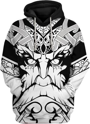 Vikings Jacket Historical Figures Hoodie Vikings Costume Pirate Style Hoodie History Hoodie Imitation Armor Print Hoodie in Saudi Arabia