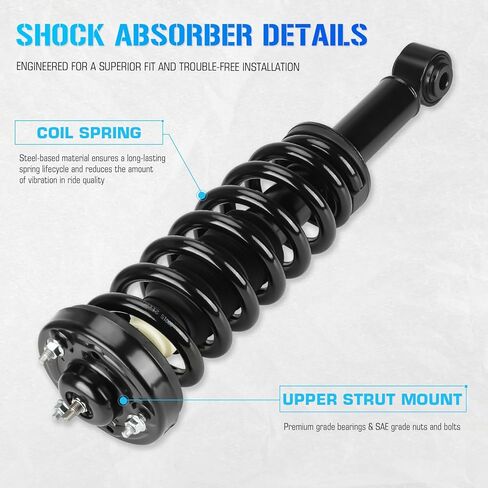 صدمات الدعامات الأمامية مع الينابيع لفائف 2009-2013 فورد F-150 4WD ، صدمة Strut application 171141 171140 ، Absorbers Assembly 2010 2011 2012 in Kuwait