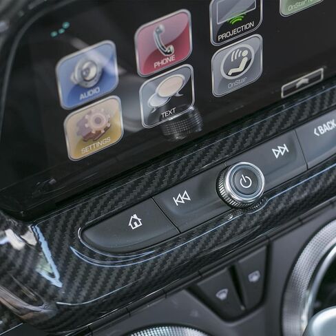 RT-TCZ Navigation GPS Large Screen Panel Frame Cover Carbon Fiber Interior Accessories for Chevrolet Camaro 2017 2018 2019 2020 2021 2022 (Carbon Fiber Grain) in Saudi Arabia