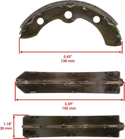 Caltric Brake Shoe Compatible with Yamaha G1 1982 & Up/ G2 G8 G9 Up to 1992 2 Set of Short and Long Shoe in Saudi Arabia