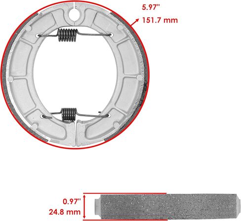 Caltric Front Brake Shoes Compatible with Yamaha Timberwolf 250 Yfb250 Yfb-250 Yfb 250 4X4 1994-2000 New in Saudi Arabia