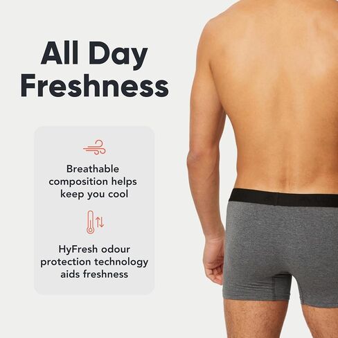 5 عبوات ملاكمين للرجال مع تقنية حماية الرائحة Hyfresh-ملابس داخلية للرجال-Super Soft ، بدون طموح in Saudi Arabia