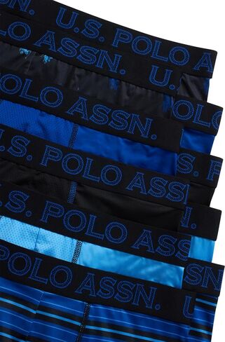 U.S. Polo Assn. Mens Boxer Briefs - 10 Pack 6'' Inseam Cotton Breathable Mens Underwear Boxer Shorts Pack with Contour Pouch in Saudi Arabia