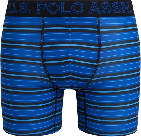 U.S. Polo Assn. Mens Boxer Briefs - 10 Pack 6'' Inseam Cotton Breathable Mens Underwear Boxer Shorts Pack with Contour Pouch in Saudi Arabia