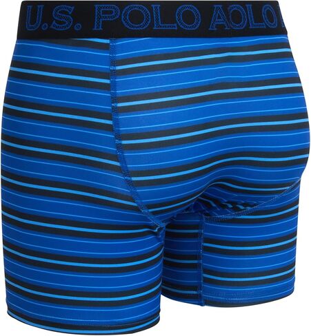 U.S. Polo Assn. Mens Boxer Briefs - 10 Pack 6'' Inseam Cotton Breathable Mens Underwear Boxer Shorts Pack with Contour Pouch in Saudi Arabia