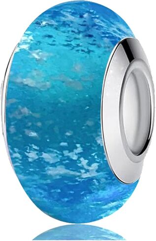 Original Murano Glass Charms for Pandora Bracelets, Murano Colorful Clear Charms, Glass Beads fit Pandora Style Bracelet for Women in Saudi Arabia