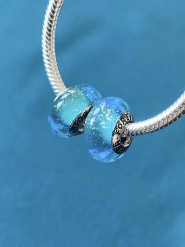 Original Murano Glass Charms for Pandora Bracelets, Murano Colorful Clear Charms, Glass Beads fit Pandora Style Bracelet for Women in Saudi Arabia