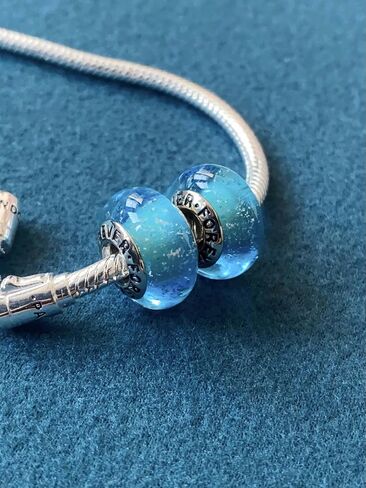 Original Murano Glass Charms for Pandora Bracelets, Murano Colorful Clear Charms, Glass Beads fit Pandora Style Bracelet for Women in Saudi Arabia