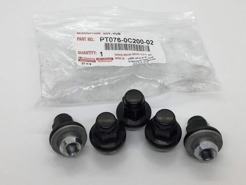 Toyota Genuine Land Cruiser Sequoia Tundra Black PVD Wheel Lug Nuts (5 Pack) PT076-0C200-02 in Saudi Arabia