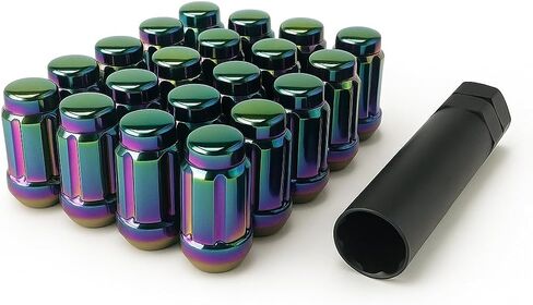 20 Gunmetal Spline Drive Small Diameter Acorn 12x1.5 Gunmetal Lug Nut Kit with Key in Kuwait