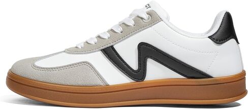 Women's Classic Retro Fashion Sneakers with Gum Sole Trendy Low Top Casual Shoes for Daily Wear, Walking & Outfits in Kuwait