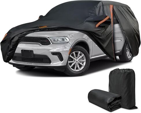 غطاء سيارة سيارات الدفع الرباعي مخصصة ل Dodge Durango 2011-2025 ، غطاء السيارة الكامل مقاوم للماء جميع الطقس للسيارات ، حماية غبار الأشعة فوق البنفسجية للأشعة الشمس ، مع سحاب باب السائق وشرائط عاكسة in Saudi Arabia
