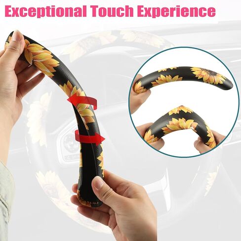 West Llama Diamond Bling Car Steering Wheel Cover with Crystal Rhinestones,3PCS Segmented Steering Wheel Protector,Universal for 99% Cars for Women(Black with Black Diamond) in Kuwait