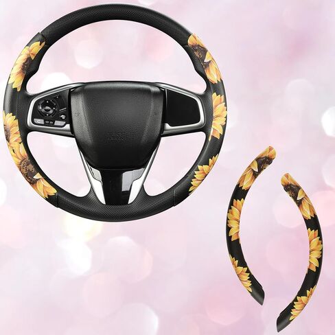 West Llama Diamond Bling Car Steering Wheel Cover with Crystal Rhinestones,3PCS Segmented Steering Wheel Protector,Universal for 99% Cars for Women(Black with Black Diamond) in Kuwait