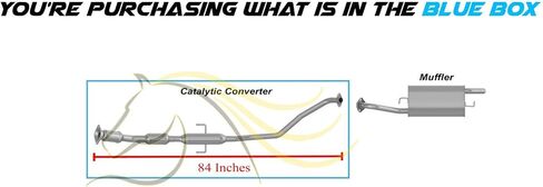 Northeastern Exhaust | Stainless Steel EPA-Approved Catalytic and Resonator Pipe Exhaust System Kit Compatible for Toyota Corolla 2009-2013 1.8L | Free Clamp and Gaskets Included in Saudi Arabia