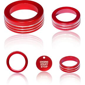 for Ford Maverick 2025 Accessories Interior Decor Gear Shift 4WD Engine Start Stop Headlight Volume Radio Control Switch Center Consoles Knob Cover 5Pcs Aluminum Alloy (Blue, 2025-Up) in Kuwait