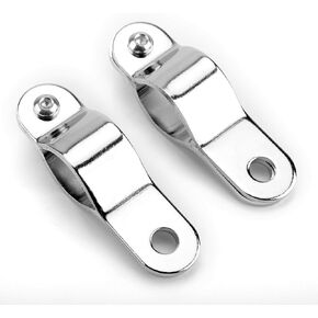 areyourshop 30-35mm chrome chrome قابلة للتعديل للدراجة النارية الشريط الإضاءة مشبك الدعامة in Saudi Arabia