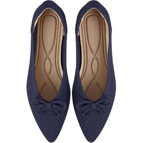 Flats for Women Pointed Toe Bow Knit Ballet Comfortable Dressy Casual Washable Flat Shoes in Saudi Arabia