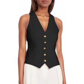 Mina Self Sleeveless Vest Tops For Women 2025 Summer v-Neck Slim Fit Elegant Lightweight Trendy Casual Business Work Blazer in Kuwait