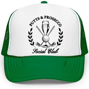 Putts and Pros Social Club Trucker Hat for Adults Foam Front Classic 5 Panel Mesh Snapback in Saudi Arabia