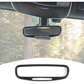 for Durango Interior Rear View Mirror Cover Trim Frame Compatible with Dodge Durango 2017-2024 Carbon Fiber Interior Accessories in Saudi Arabia