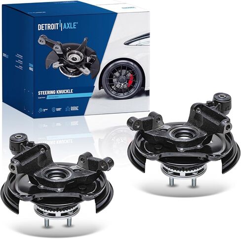 Detroit Axle - Rear 2pc Steering Knuckles for 2001-2008 Subaru Forester w/Rear Disc Brakes, 2 Steering Knuckles & Wheel Bearing Hubs Assembly 2002 2003 2004 2005 2006 2007 Replacement in Saudi Arabia