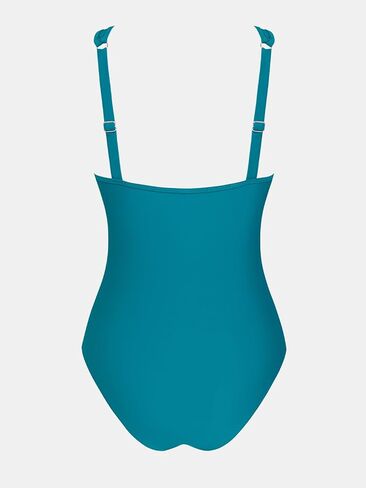 CUPSHE Women's One Piece Swimsuit Bathing Suit Plunging V Neck Wide Adjustable Straps Mesh in Kuwait