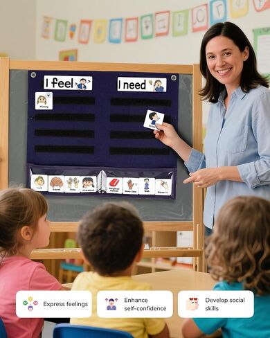 CHEFAN Calm Down Corner Set, Feelings Chart for Kids,Social Emotional Learning Activities,Calm Corner Classroom Supplies for Therapy Office Decor, Mental Health Wall Decorations for Preschool Teachers in Saudi Arabia