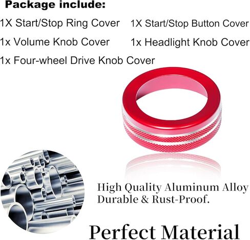 for Ford Maverick 2025 Accessories Interior Decor Gear Shift 4WD Engine Start Stop Headlight Volume Radio Control Switch Center Consoles Knob Cover 5Pcs Aluminum Alloy (Blue, 2025-Up) in Kuwait