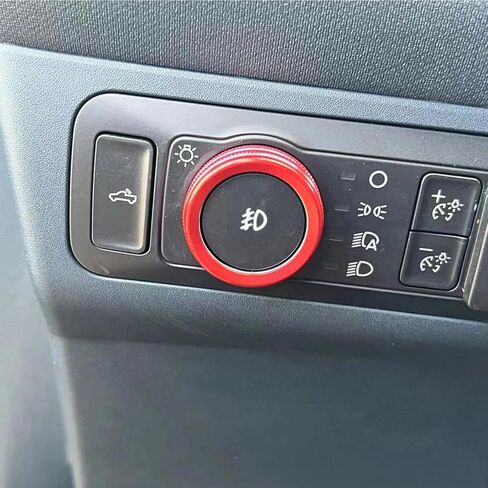 for Ford Maverick 2025 Accessories Interior Decor Gear Shift 4WD Engine Start Stop Headlight Volume Radio Control Switch Center Consoles Knob Cover 5Pcs Aluminum Alloy (Blue, 2025-Up) in Kuwait