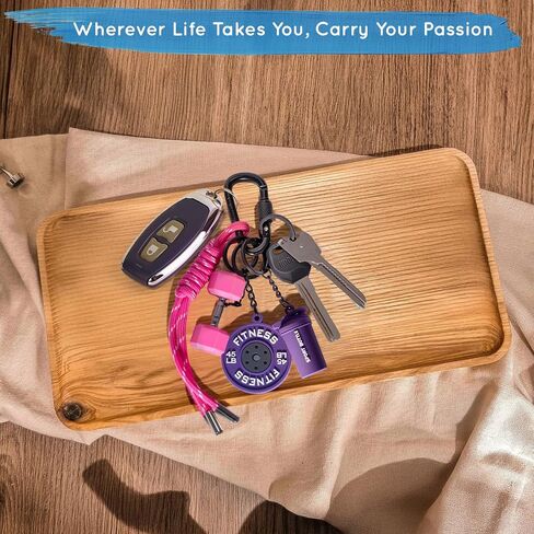 Dumbbell & Weights Keychain, Bag Purse Charms Gift for fitness Women and Men, Cute Mini Car Key Chains for Gym in Kuwait