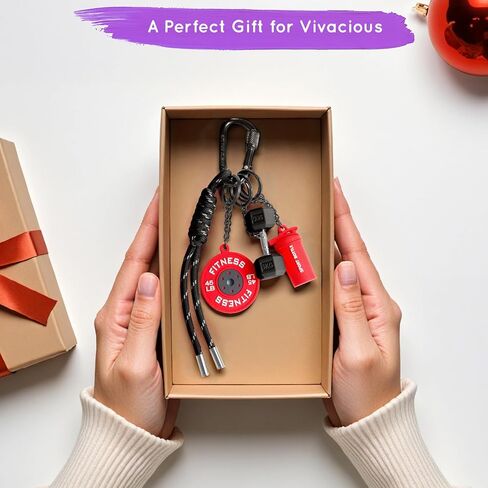 Dumbbell & Weights Keychain, Bag Purse Charms Gift for fitness Women and Men, Cute Mini Car Key Chains Accessories for Gym in Saudi Arabia
