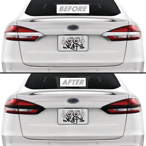 Slickmod Chrome Delete Blackout Vinyl Overlay for 2019-2020 Ford Fusion Rent Trunk Trunk (Gloss Black) in Saudi Arabia