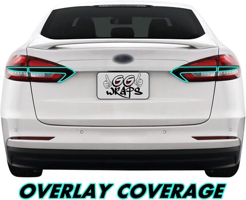 Slickmod Chrome Delete Blackout Vinyl Overlay for 2019-2020 Ford Fusion Rent Trunk Trunk (Gloss Black) in Saudi Arabia