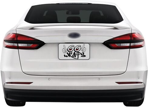 Slickmod Chrome Delete Blackout Vinyl Overlay for 2019-2020 Ford Fusion Rent Trunk Trunk (Gloss Black) in Saudi Arabia