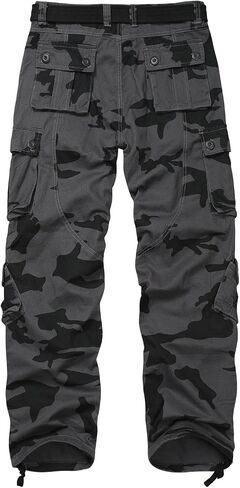 Men's BDU Casual Military Pants, Combat Camo Cargo Work Pants Fit Outdoors Tactical Wild Army Hunting Baggy 8 Pockets No Belt in Saudi Arabia