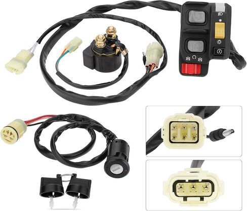 M MATI Handlebar Key Starter Relay Switch Kit for Honda Foreman 450 ES TRX450FE 1998-2004 Electric Shift 35020-HN0-A11 35100-HN0-A02 35850-HF1-670 in Saudi Arabia
