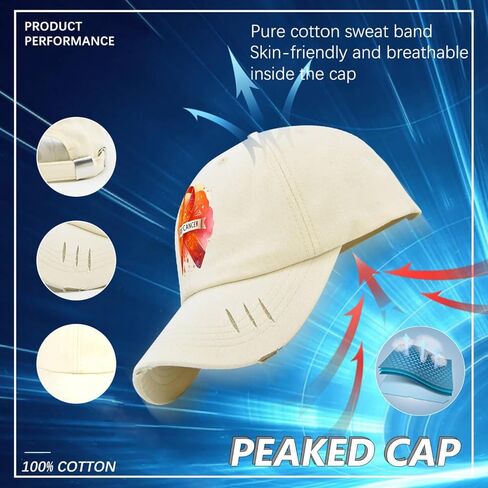 Kidney Cancer Orange Ribbon Hats for Men Washed Distressed Baseball Caps Fashion Washed Hiking Hat Quick Dry in Saudi Arabia