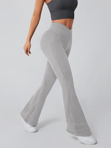 Flare High Waisted Yoga Pants, Bell Bottom Leggings with Crossover Waistband Bootcut Pants for Workout Casual in Saudi Arabia
