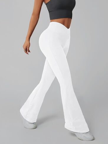 Flare High Waisted Yoga Pants, Bell Bottom Leggings with Crossover Waistband Bootcut Pants for Workout Casual in Saudi Arabia