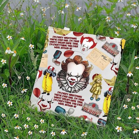 G2TUP Horror Clown Tote Bag Horror Movie Lover Gift Welcome To Derry Clown Shoulder Bag Horror Movie Theme Merch in Saudi Arabia
