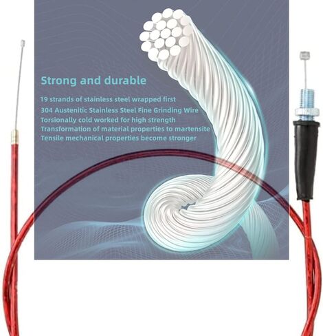 Mini Bike Throttle Cable Parts Accessories Kit لـ Coleman CT200U Mini Bike Baja Warrior Scooter （Red) in Kuwait