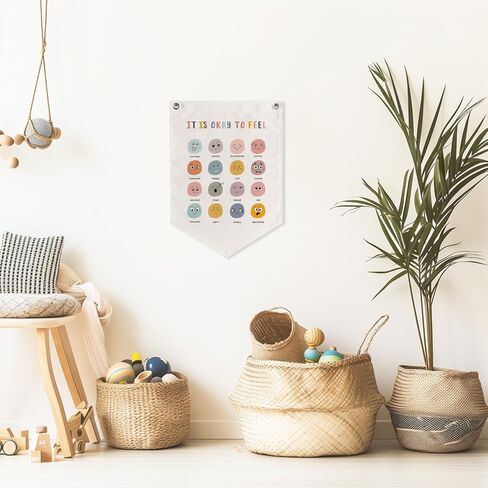 Classroom Canvas Hang Sign, Counselor Office Decor, Pennant Canvas Banner Wall Hanging, School Canvas Flag, Kids Wall Decor, Flag Banner Sign Safe Space Wall Decor (I'm So Glad You Are Here) in Saudi Arabia