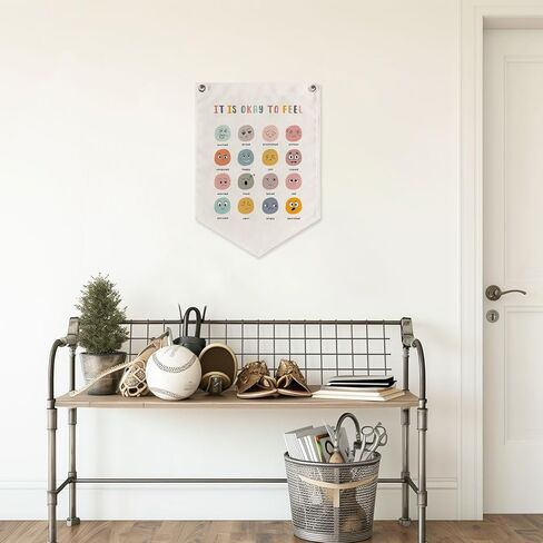 Classroom Canvas Hang Sign, Counselor Office Decor, Pennant Canvas Banner Wall Hanging, School Canvas Flag, Kids Wall Decor, Flag Banner Sign Safe Space Wall Decor (I'm So Glad You Are Here) in Saudi Arabia